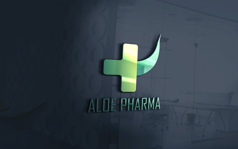 aloe vera pharmacy logo vector file original