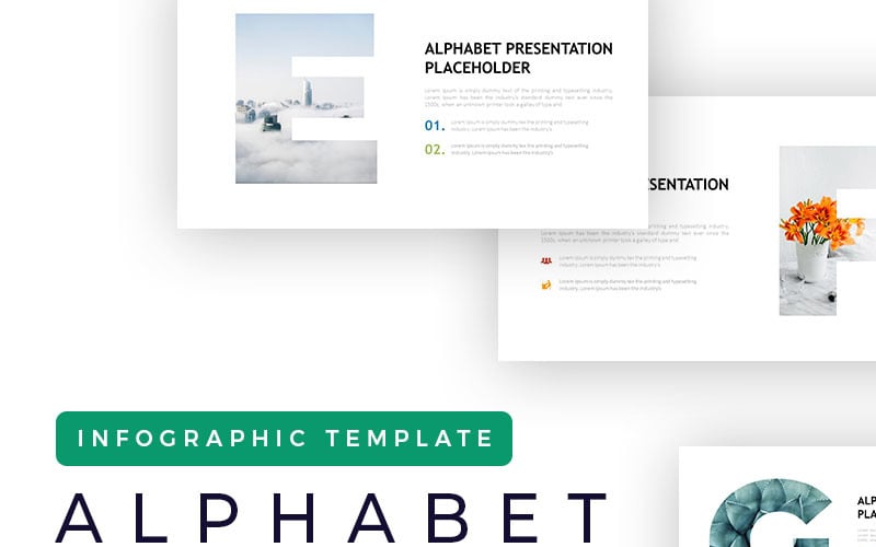 alphabet infographic powerpoint template original