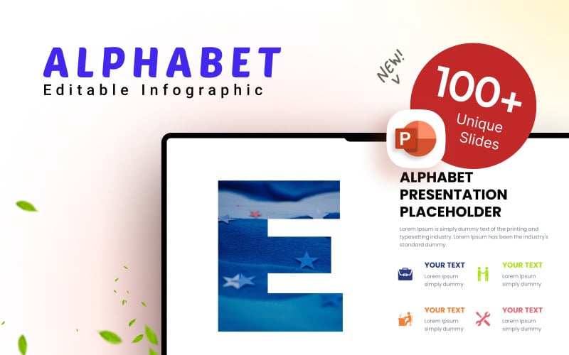 alphabet placeholder infographic powerpoint template original