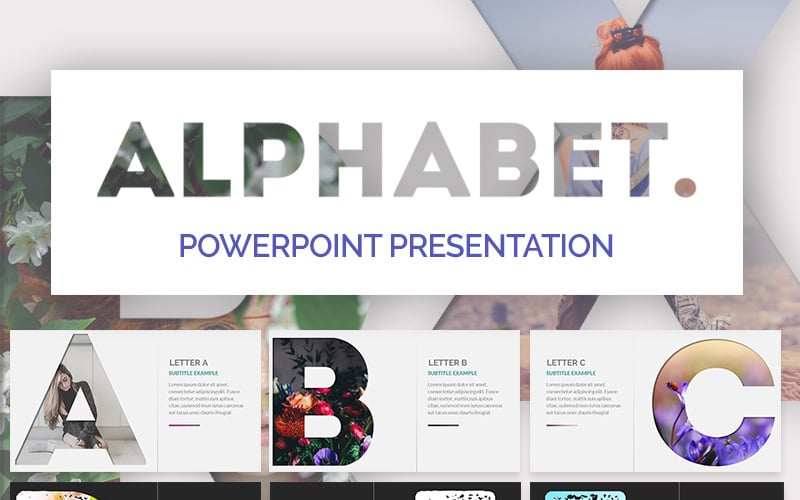 alphabet powerpoint powerpoint template original