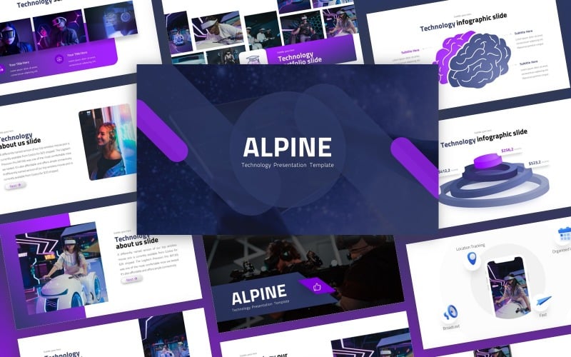 alpine technology multipurpose powerpoint template original