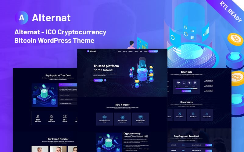 alternat ico cryptocurrency responsive bitcoin wordpress theme original