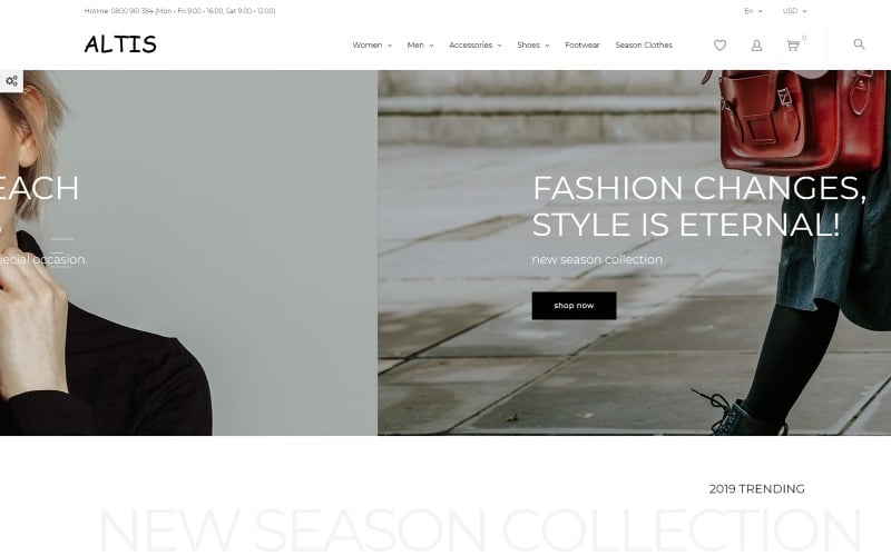 altis fashion store clean bootstrap ecommerce prestashop theme original