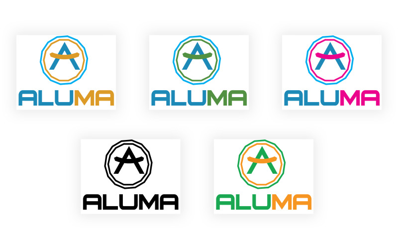 aluma educational logo template original