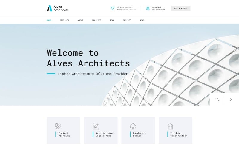 alves architects light architecture company html landing page template original