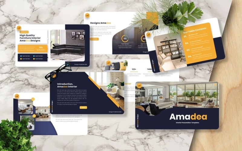 amadea interior powerpoint template original