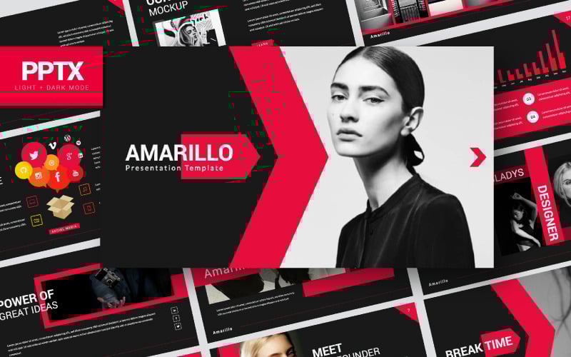 amarillo powerpoint template original