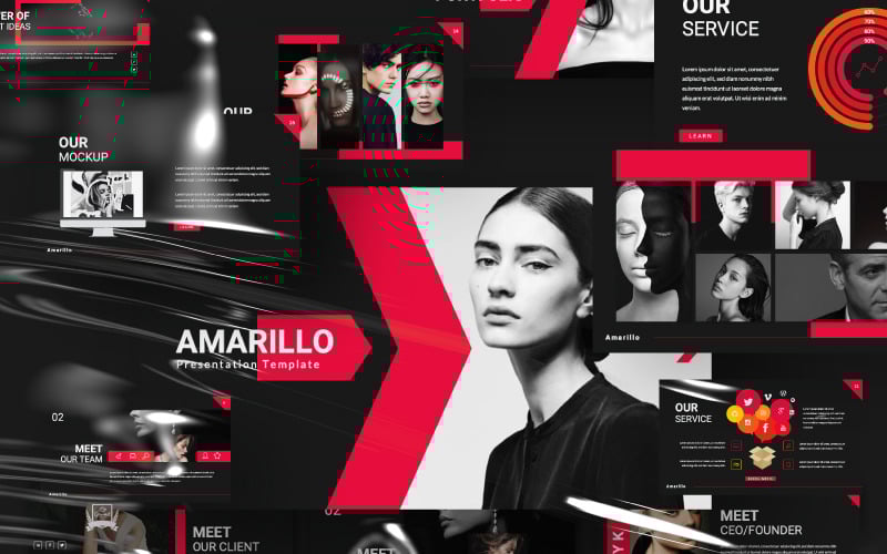 amarillo presentation powerpoint template original