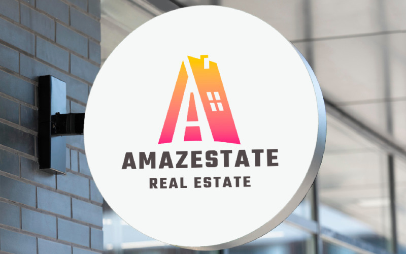 amaze real estate letter a logo original