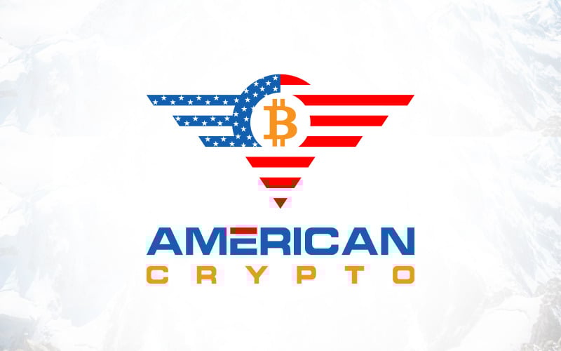 american bitcoin cryptocurrency logo design original