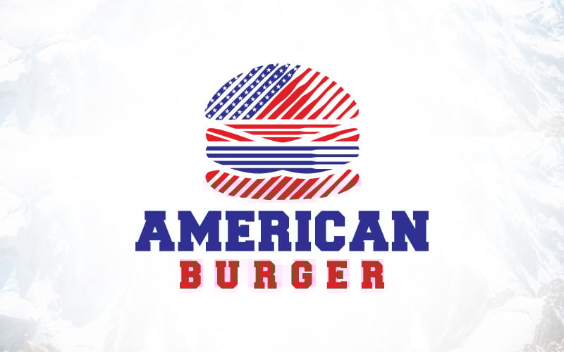 american burger logo design original
