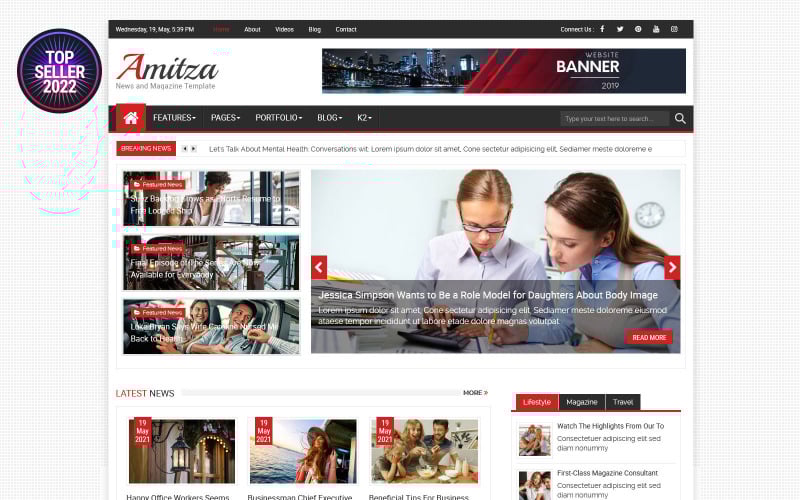amitza news and magazine joomla joomla and joomla template original