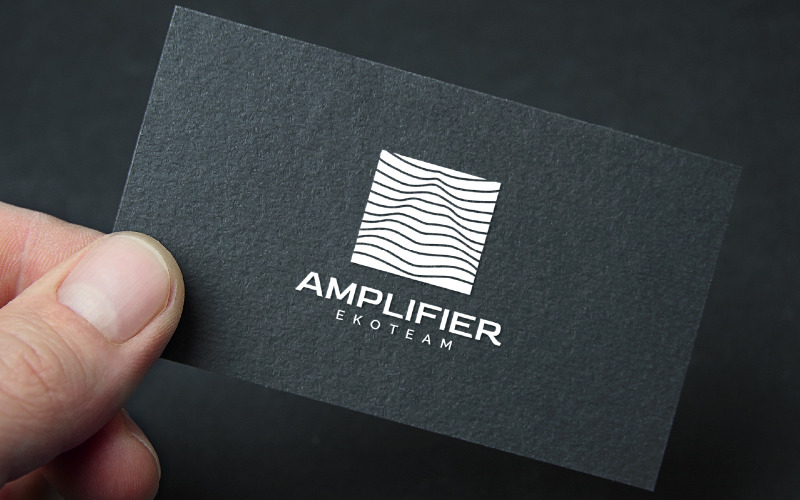amplifier eko wave abstract logo design template original