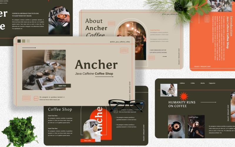 ancher coffee shop powerpoint template original