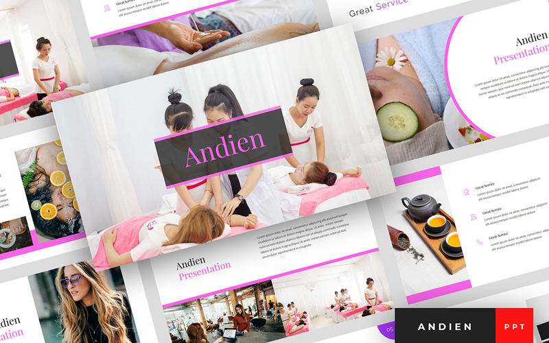 andien spa beauty presentation powerpoint template original