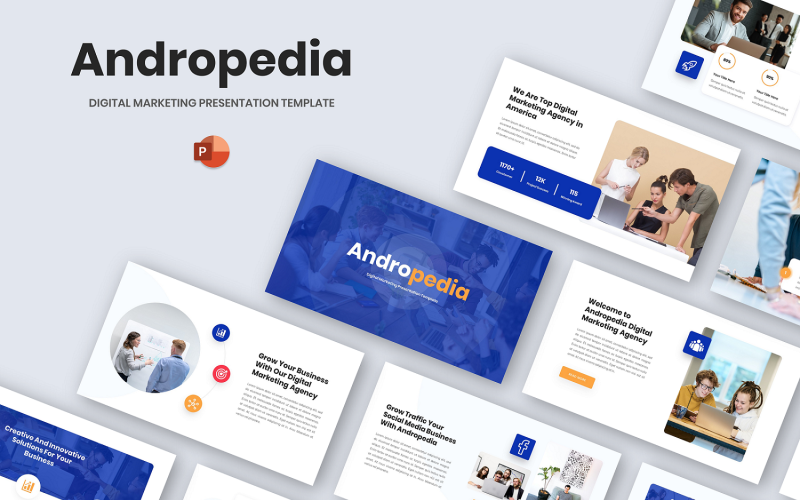 andropedia digital marketing powerpoint template original
