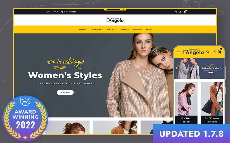 angela boutique multipurpose responsive prestashop theme original