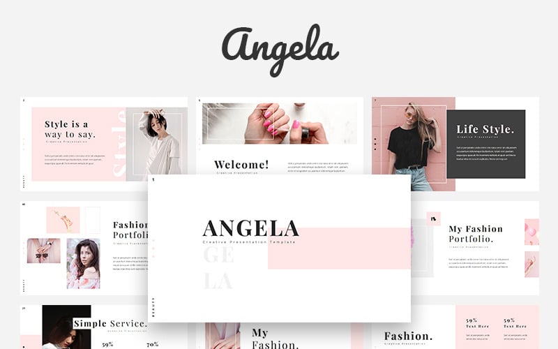 angela creative fashion powerpoint template original