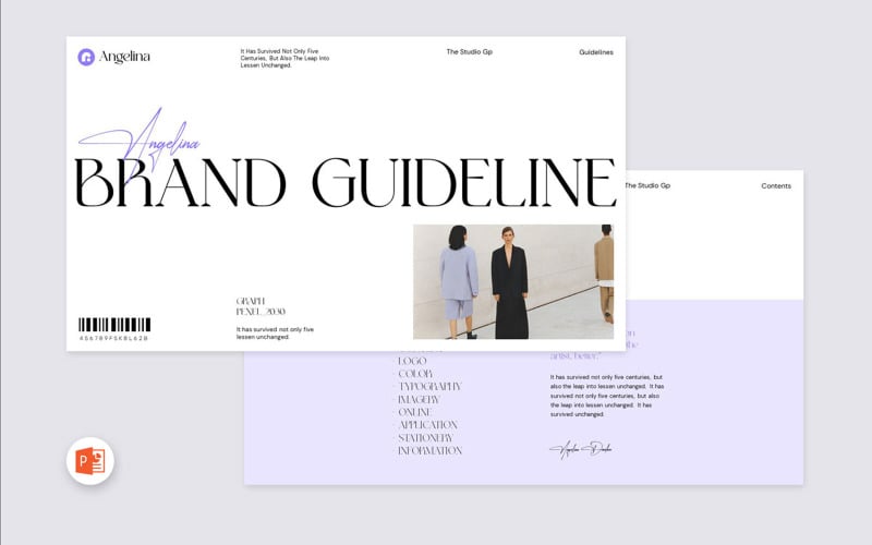 angelina brand guideline powerpoint template original