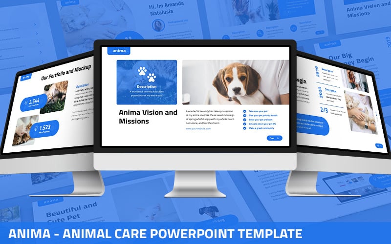 anima animal care powerpoint template original