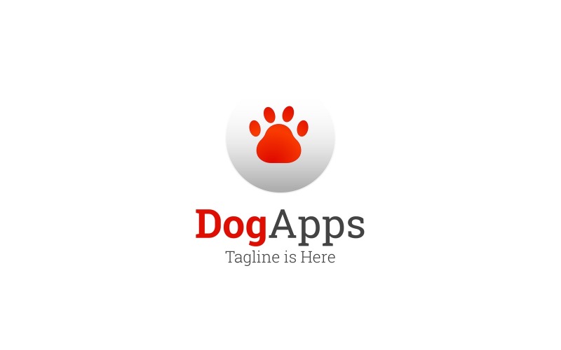 animal amp pet dog paw app logo template original