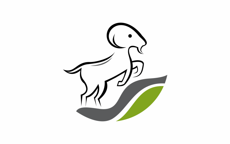 animal goat logo template original