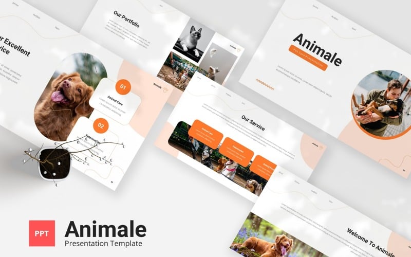 animale pet care powerpoint template original