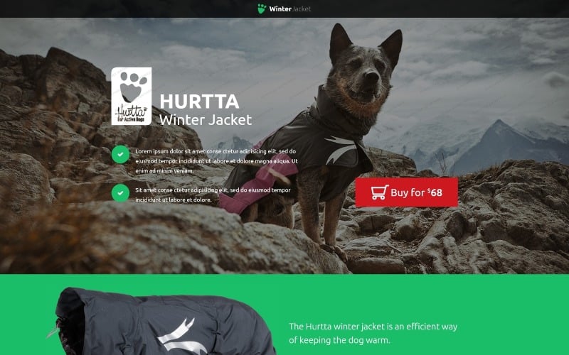 animals pets landing page template original