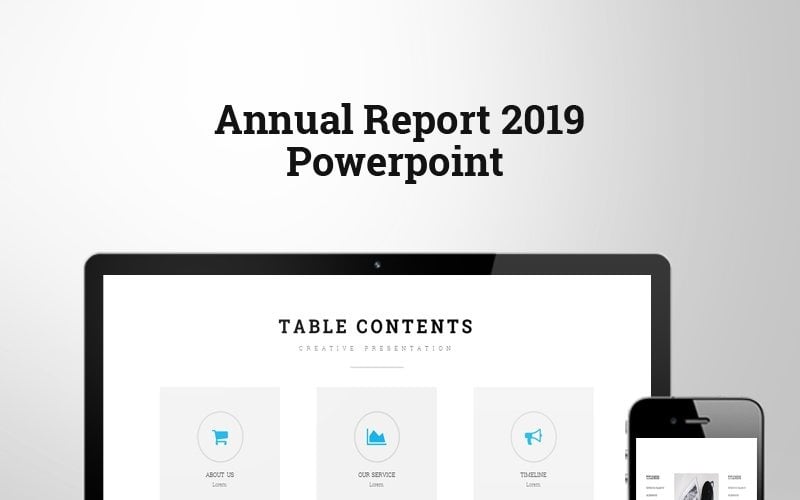 annual report powerpoint template original