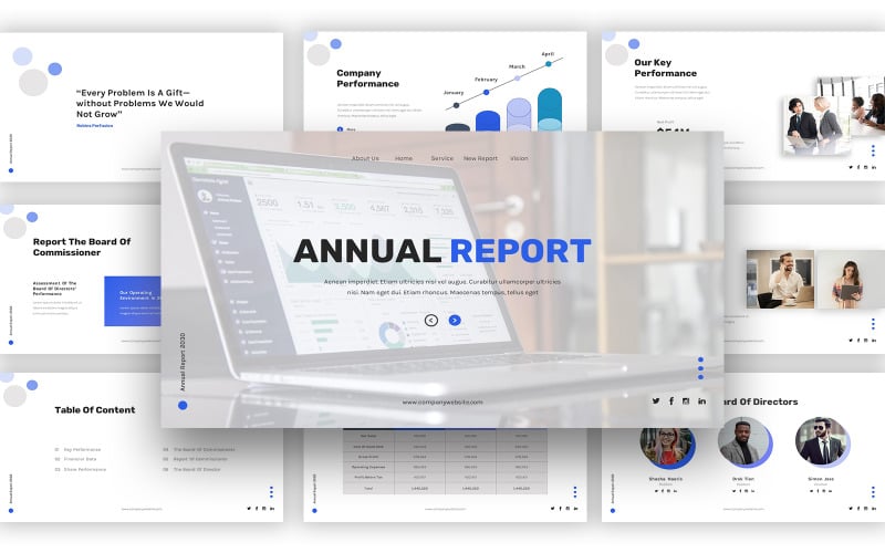 annual report amp proposal powerpoint template original