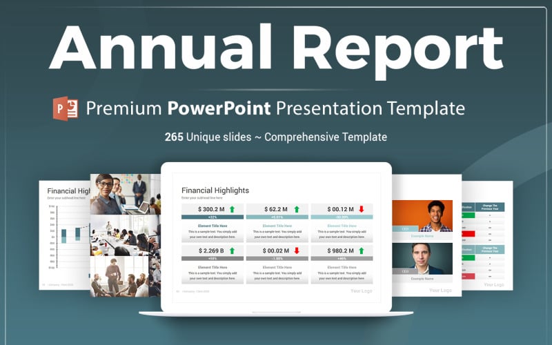 annual report powerpoint presentation template original
