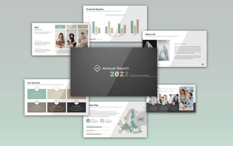 annual report powerpoint template original