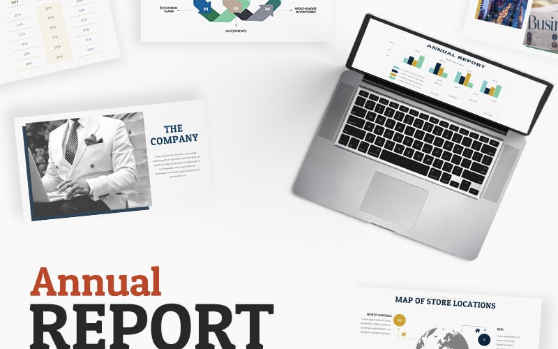 annual report powerpoint template original