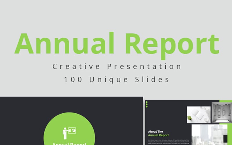 annual report powerpoint template original
