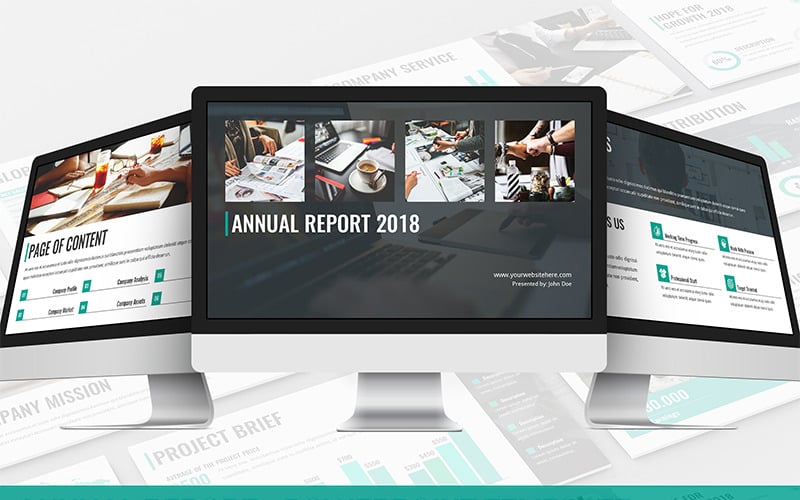 annual report powerpoint template original