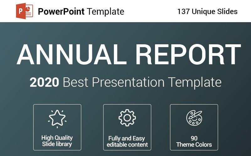 annual report powerpoint template original