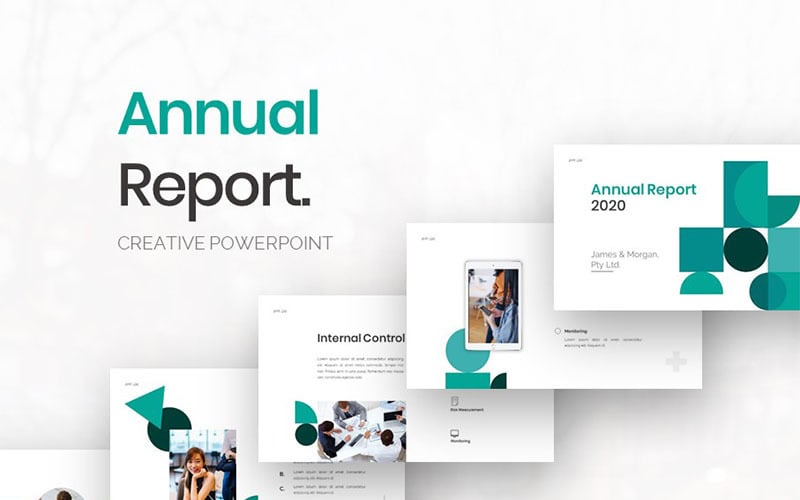 annual report powerpoint template original