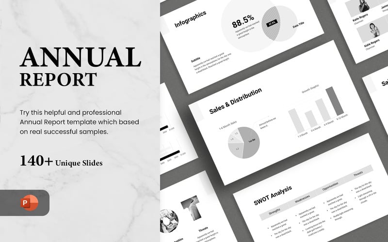 annual report smooth animated powerpoint template original