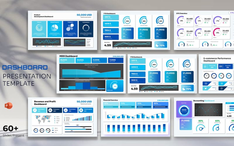 annual sale performance dashboard template original