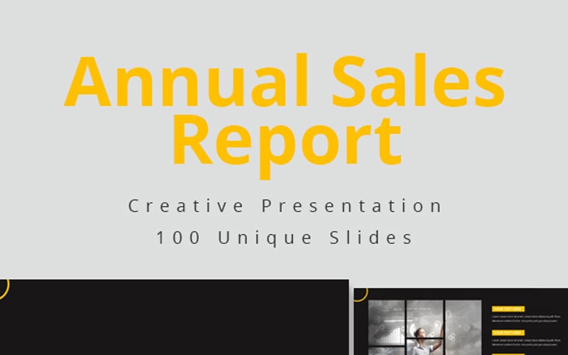 annual sales report powerpoint template original