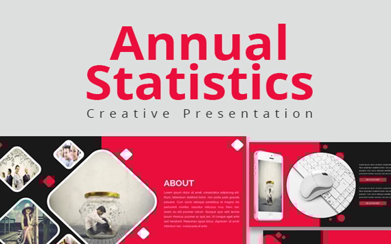 annual statistics powerpoint template original