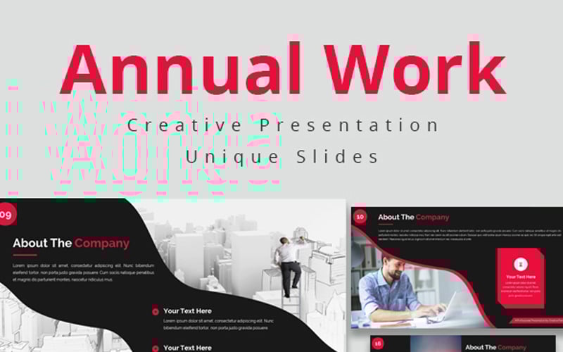 annual work powerpoint template original