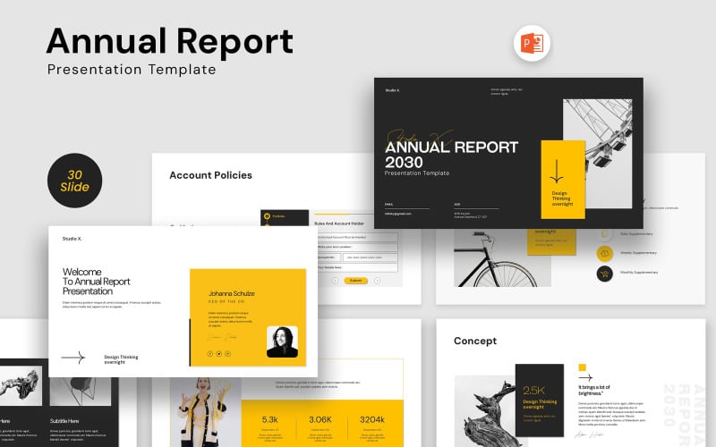 annualreport powerpoint template original