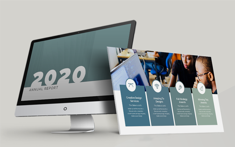 annul report powerpoint template original
