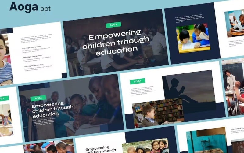 aoga education theme powerpoint original