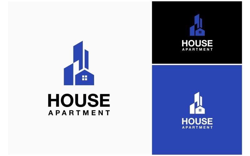 apartment home house building logo original