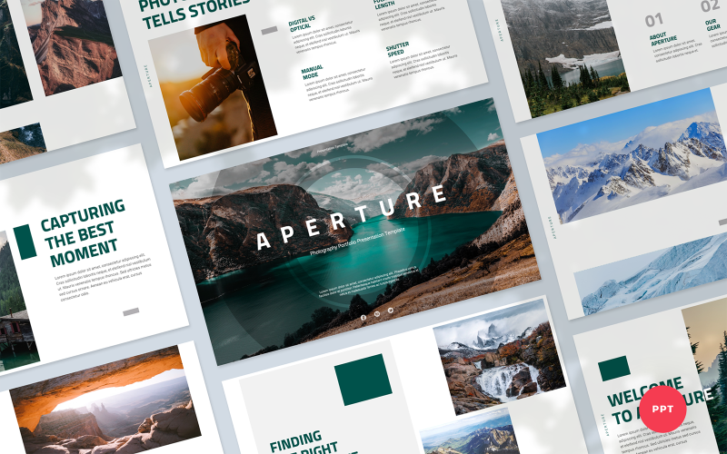 aperture photography portfolio presentation powerpoint template original