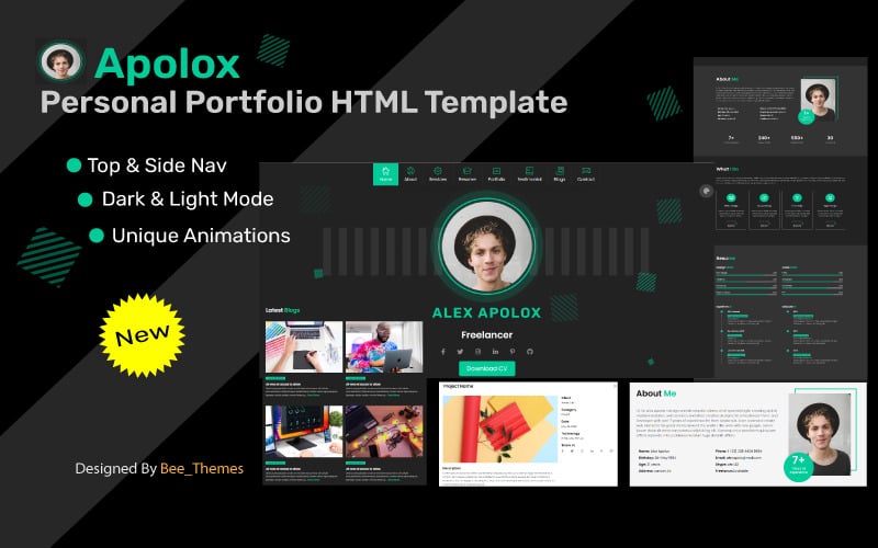 apolox personal portfolio html template original