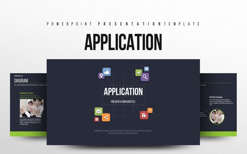 app presentation powerpoint template original