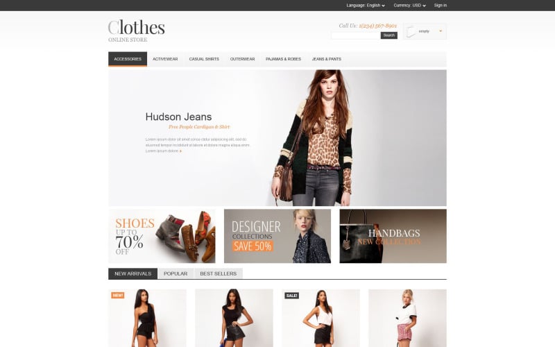 apparel store prestashop theme original